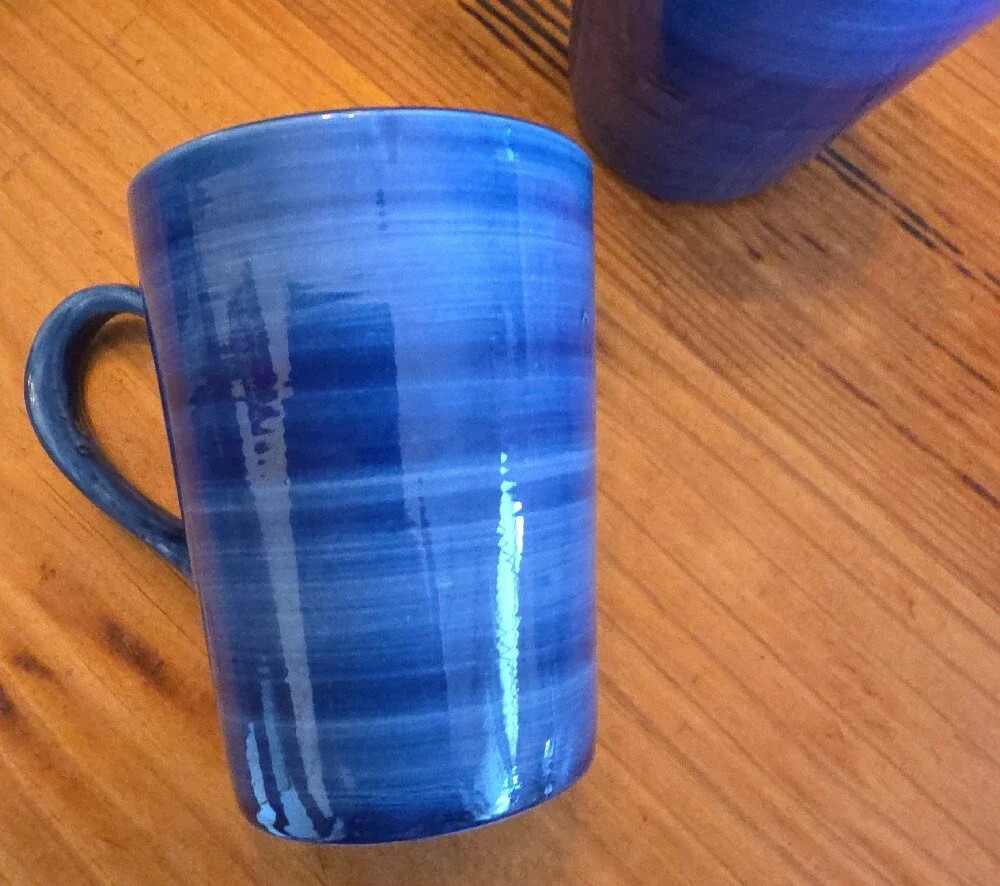 Gibson Blue Ceramic Mug Set of 4